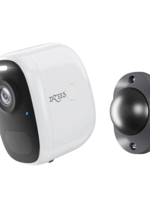 Wireless Outdoor Security Camera 2.5K – No-Drill Magnetic Mount, Night Vision, Smart Alerts, 2-Way Audio Dzees G1